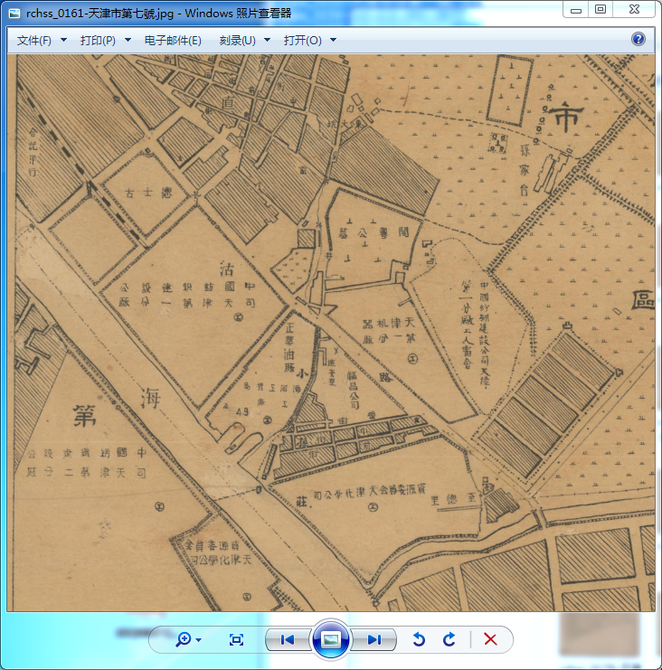 1947天津市城市图 四十年代天津老地图-县志办- 第5张图片